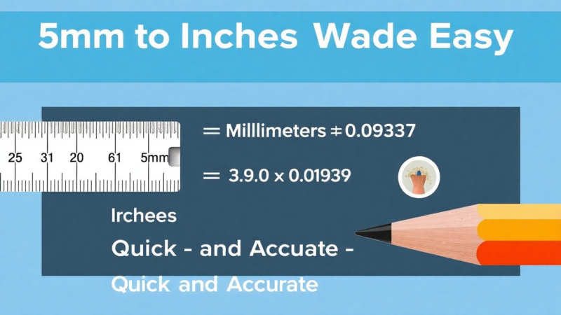 5mm to Inches Conversion: A Simple Guide for Everyday Use