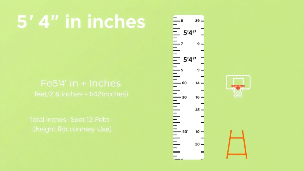 How to Convert 5’4” to Inches